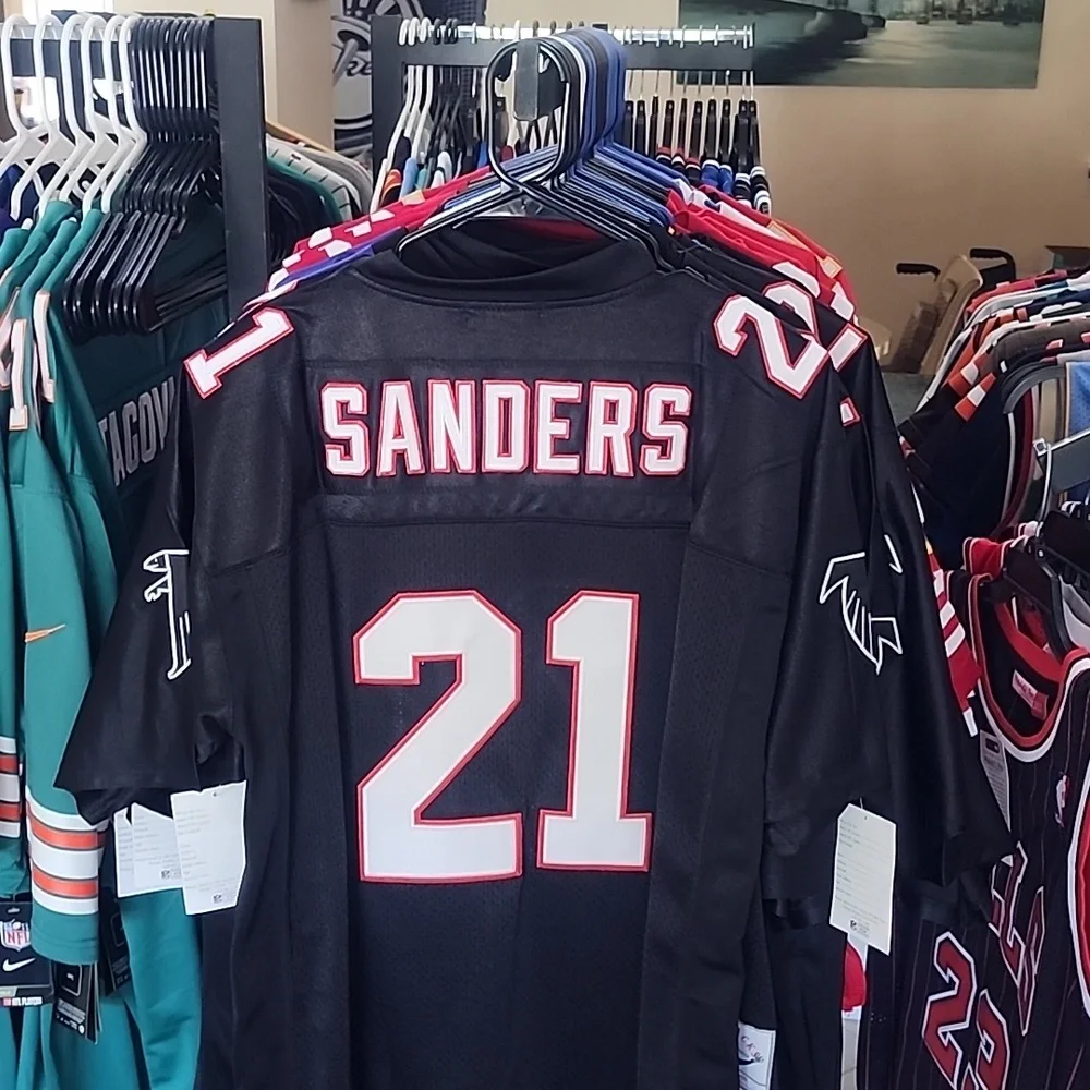 DEION SANDERS ATLANTA FALCONS THROWBACK JERSEY - Picture 3 of 4